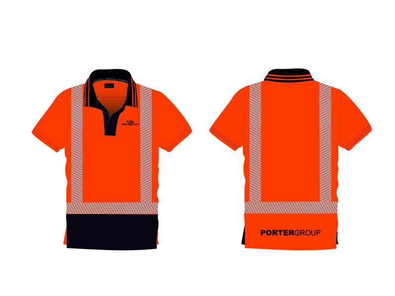 Hi Vis Polo D&N (Indent-Pressed)
